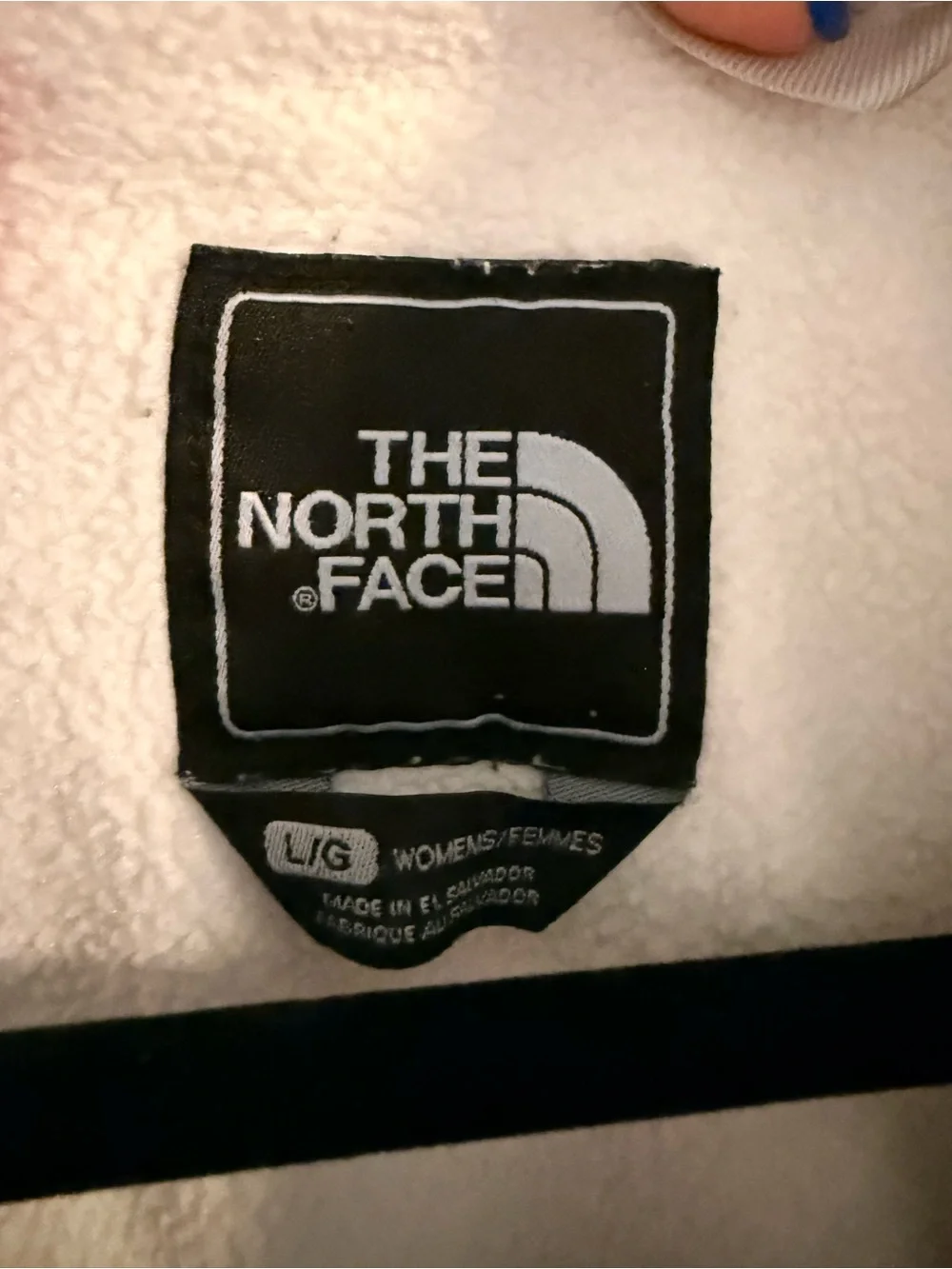 The North Face White and Light Gray Two-Tone Fleece Jacket